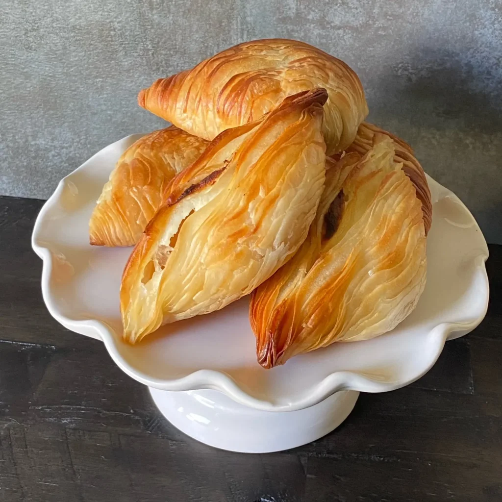 Un plato de cinco pastizzis tradicionales malteses