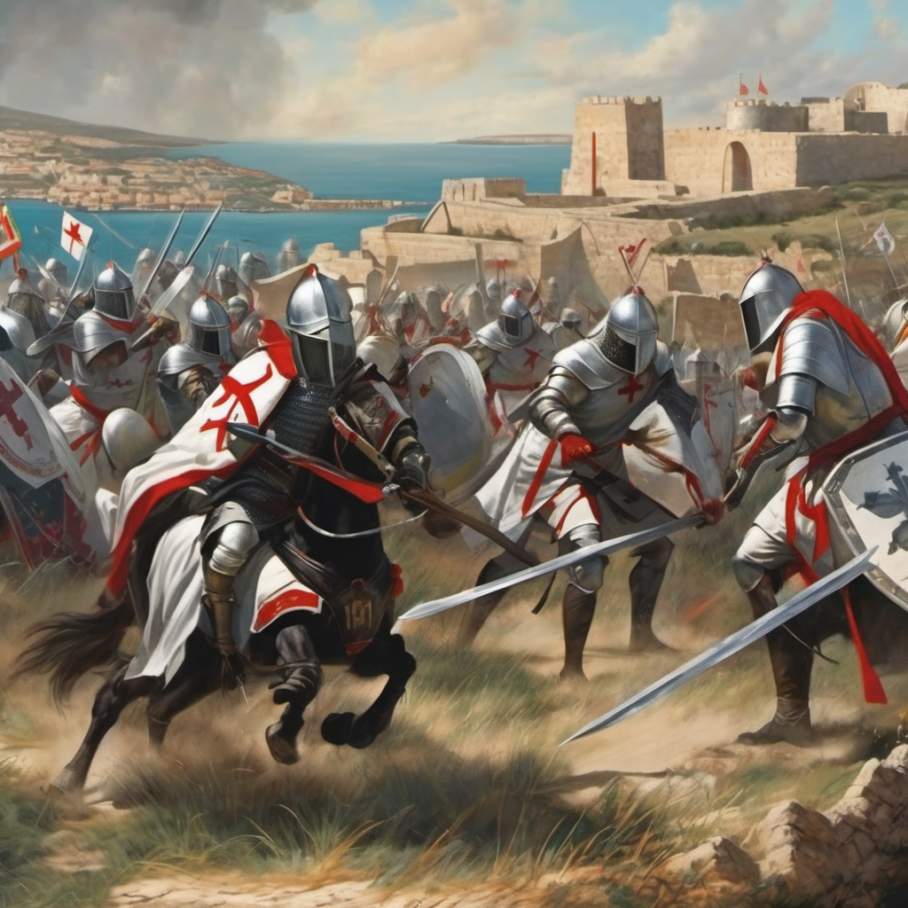 Los Caballeros de Malta en la batalla
