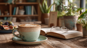 Taza de café en una cafetería acogedora en Malta